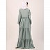 3 frilled design abaya-Sky Blue 3 frilled design abaya-Sky Blue